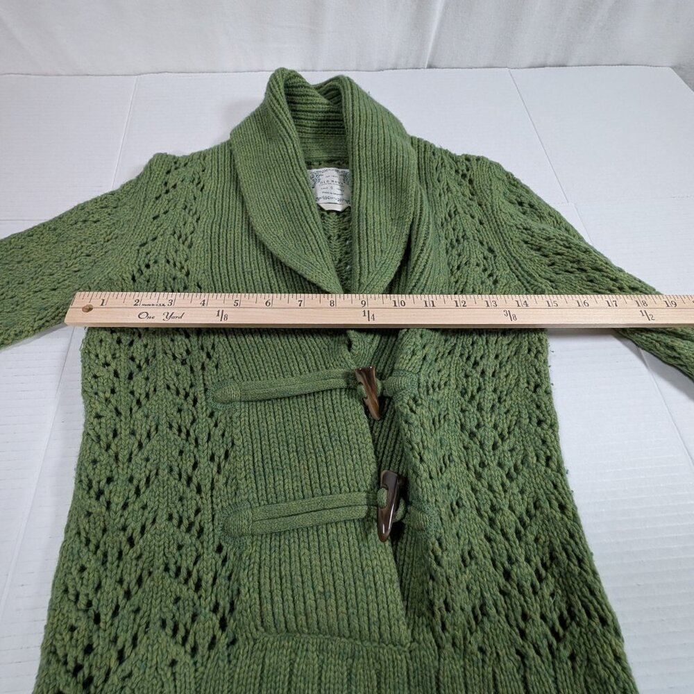 Old Navy Cardigan Sweater Green Long Sleeve Shawl Collar Womens Wool/Rabbit Hair - Picture 3 of 7